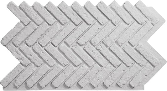 EverStone Herringbone Faux Brick Panel, 46 1/2"W x 25 1/4"H x 1"D