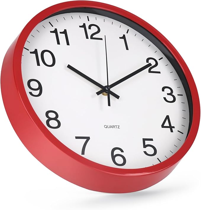Wall Clock Non-Ticking Silent Quartz Movement Decor Clock Modern Simple Style