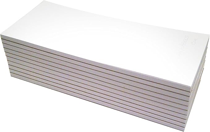 NextDayLabels Memo Pads - 10-Pack-50 Sheets Per Pad (3.5" x 8.5") Scratch Paper Pads - Blank White Notes Paper with Cardboard Back - Perfect for Office, Home, Restaurant, or Personal Use - Made in USA