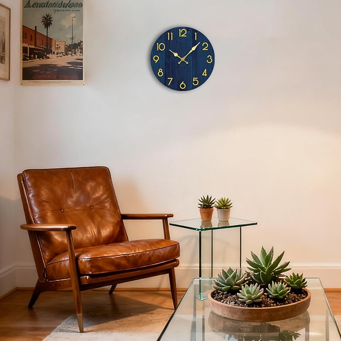 Wall Clock, Modern Wall Clocks Battery Operated, Silent Non Ticking Clock