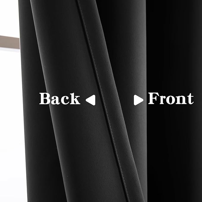 IGEMAEVE Blackout Curtains 72 Inch Length 2 Panels Set, Grommet Energy Saving