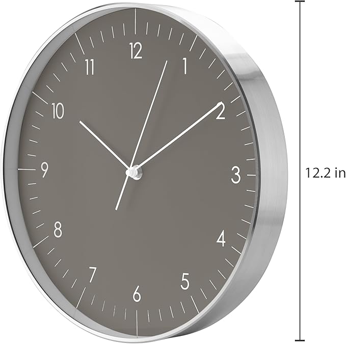 LUUK LIFESTYLE Silent Quartz Wall Clock, Nordic and Minimalist Design, Interior