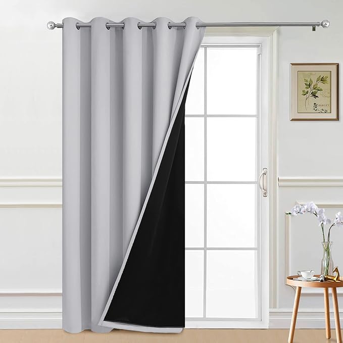 Yakamok 100% Blackout Lined Panels, Thermal Insulated Blackout Curtains