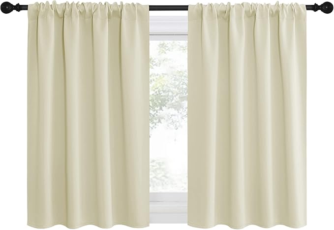 NICETOWN Kitchen Curtains, Short Blackout Curtains & Drapes, Small Window