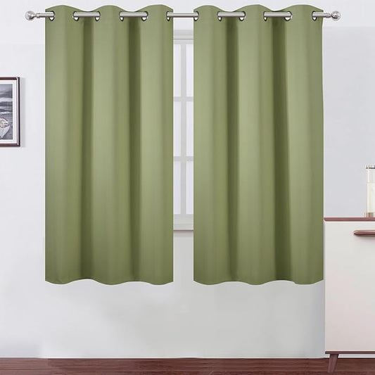 LEMOMO Blackout Curtains 42 x 63 inch/Sage Green Curtains Set of 2