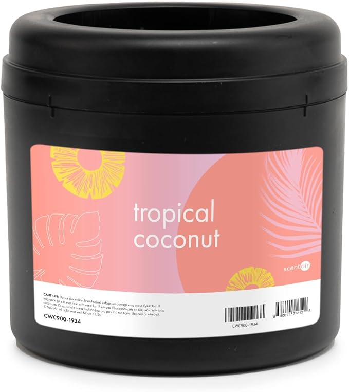 ScentAir Whisper Home Monthly Plug-in Refill, Fragrance Cartridge for Home and Office, Tropical Coconut