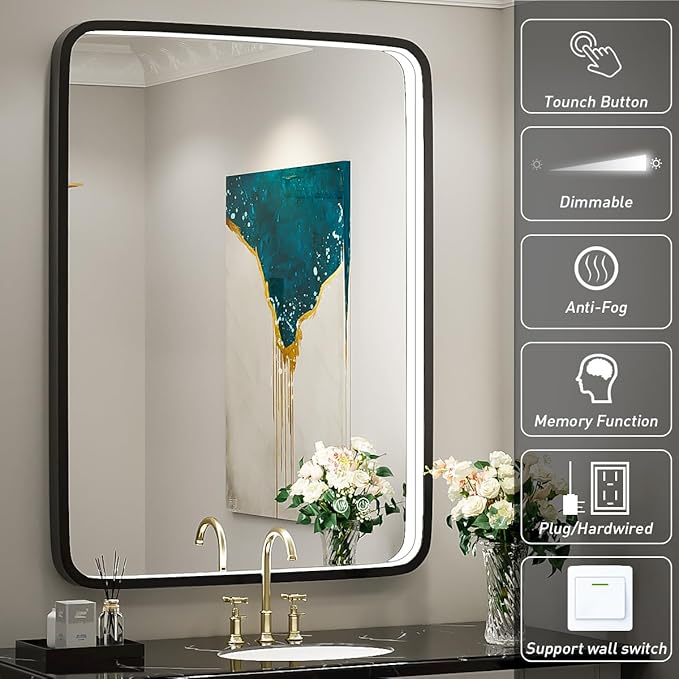 32x24 Inch LED Bathroom Mirror