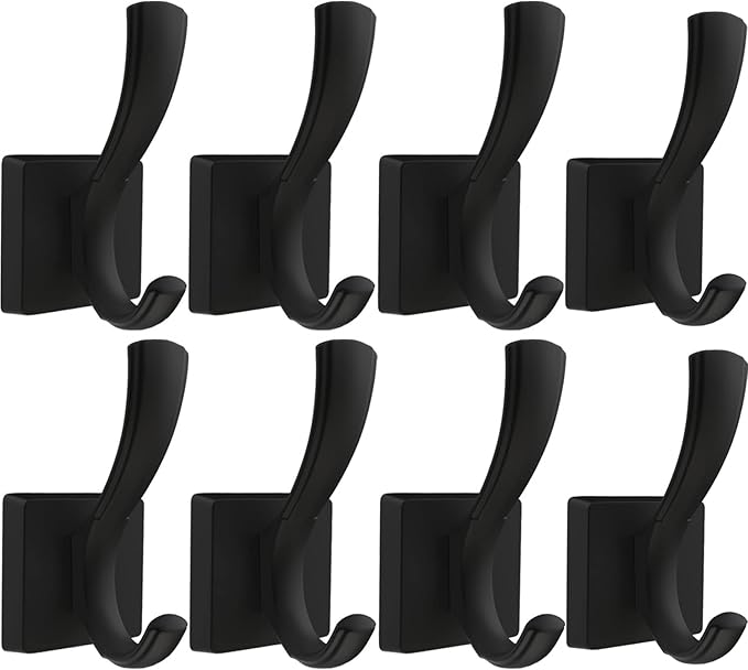 TOFIIGREM Black Wall Hooks Coat Hook, Towel Hooks Robe Hook