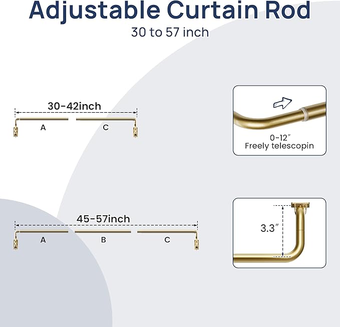 ENJOYBASICS Blackout Curtain rod
