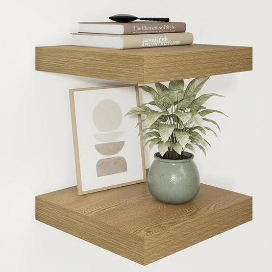 Vivelove 12 Inch Deep Floating Shelves 12 inch Long, 2 Inch Thick Wall Shelves