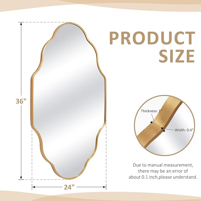 Scalloped Mirror for Bathroom