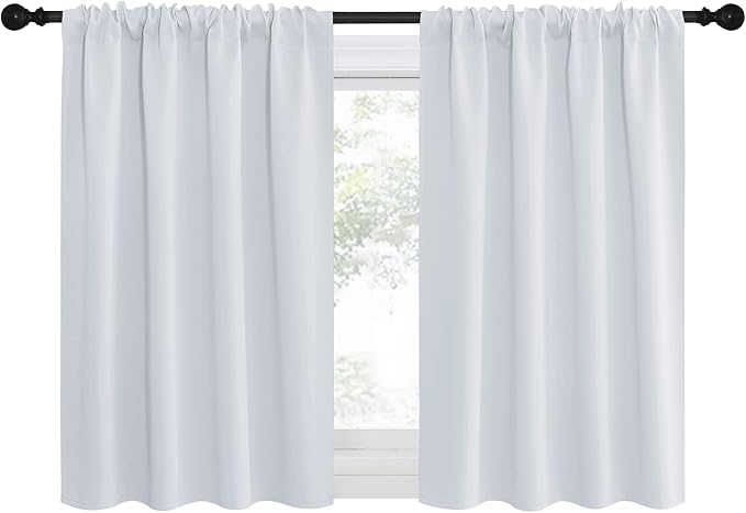 NICETOWN Greyish White Window Curtain Panels