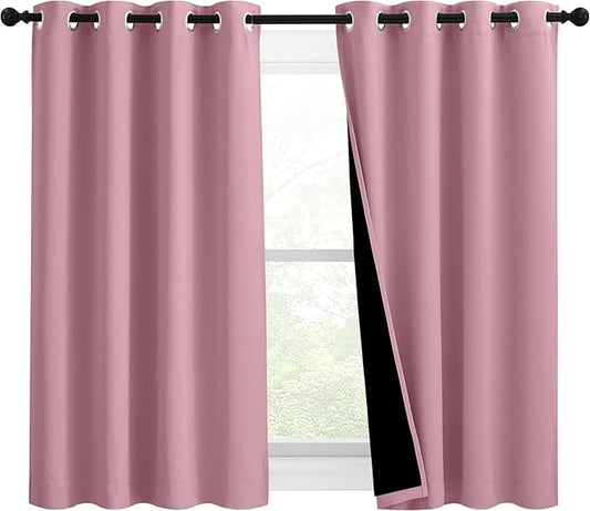 NICETOWN 100% Blackout Blinds, 46 inches x 45 inches, Laundry Room Decor Window
