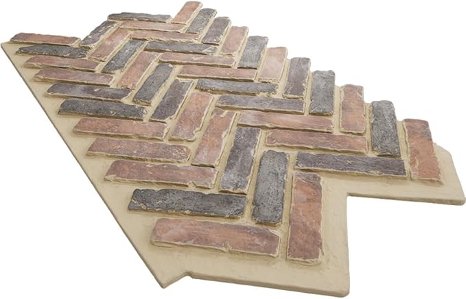 EverStone Herringbone Faux Brick Panel, 46 1/2"W x 25 1/4"H x 1"D, Horizon Color
