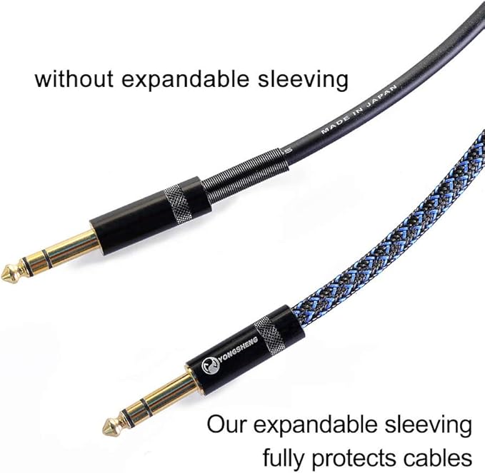 100ft - 1/4 inch PET Expandable Braided Sleeving – BlackBlue – Alex Tech Braided Cable Sleeve