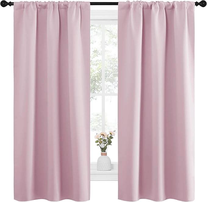 NICETOWN Bedroom Curtains, Room Darkening Draperies Window Curtain Panels