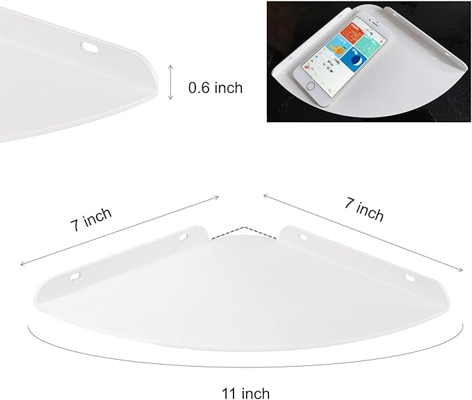 Small Floating Corner Shelves Metal Corner Wall Mounted Shelf Curved Corner