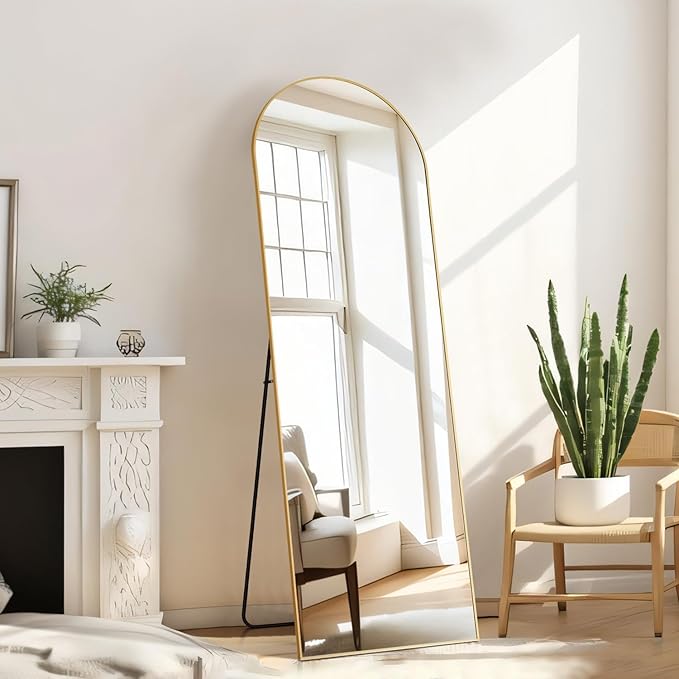 Arched Mirror Full Length, Upgraded 16"x59" Body Wall Mirrors