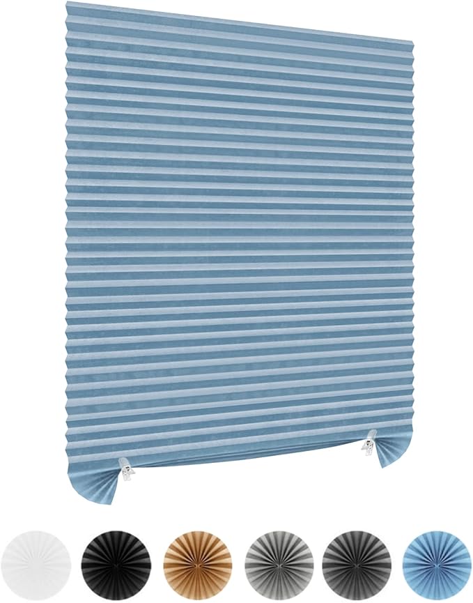 Window Blinds Cordless No Drill Cut to Size Clip On Stick On Self Adhesive