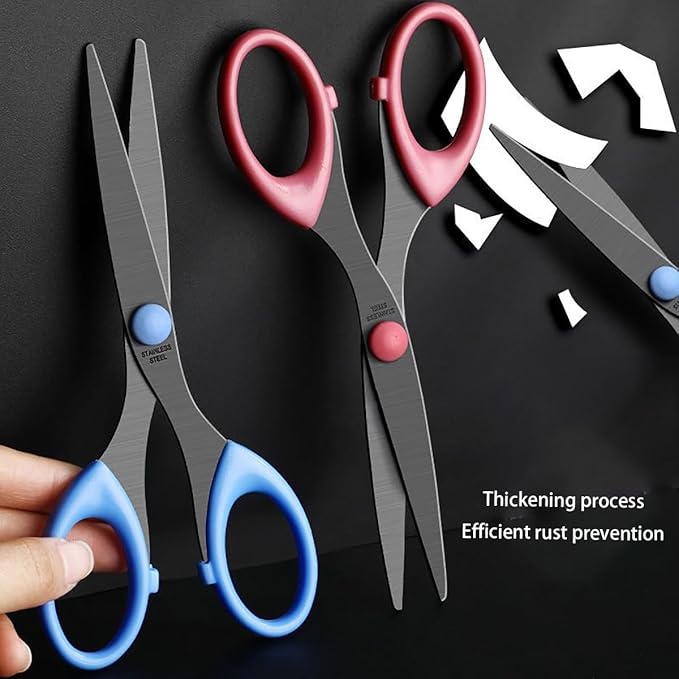 3 Pack 6.5" Multi-Purpose Scissors, Arts and Crafts Scissors,for Office, Home, School and Sewing(Purple)