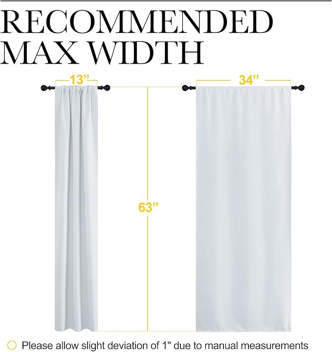 NICETOWN Greyish White Window Curtain Panels