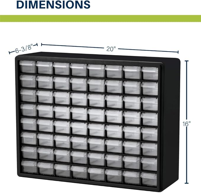 Akro-Mils 64-Drawer Plastic Drawer Storage Cabinet