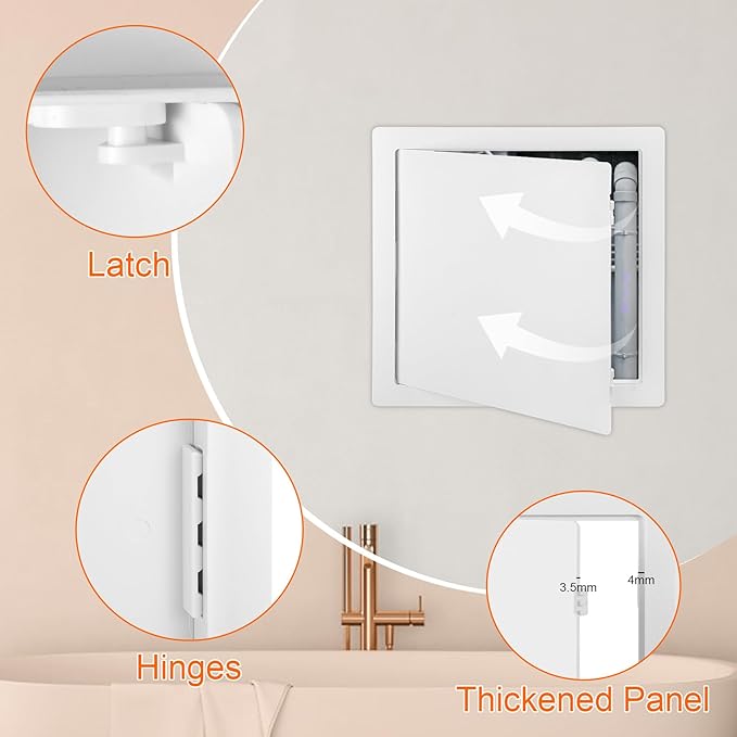 Suteck 18 x 18 Inch White Access Doors, Reinforced Hinged Access Panel