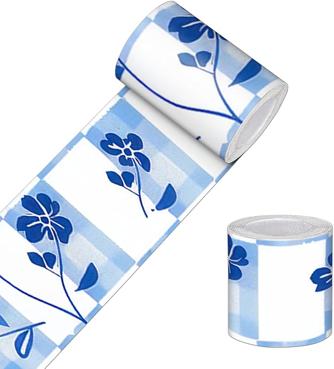 HOMETITUTE Wallpaper Border 4x196 Inch Peel and Stick PVC Wall Border Wallpaper