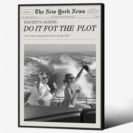 Black and White Fashion Hot Girl Poster Fun Do It