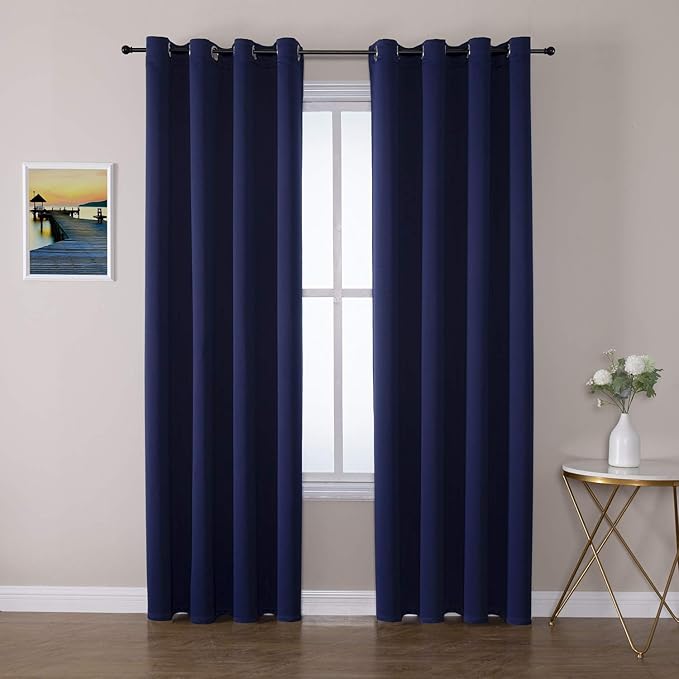 ChrisDowa Blackout Curtains 102 Inches Long 2 Panels Set