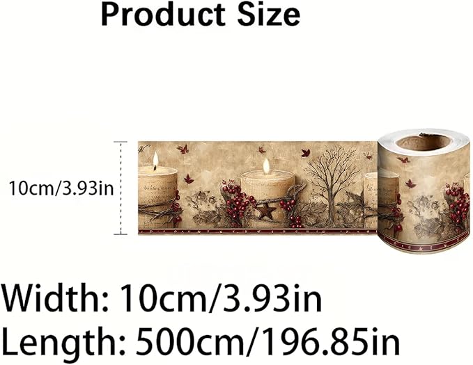 Rustic Farmhouse Wallpaper Border Peel and Stick 196x4 Inch Removable Wall
