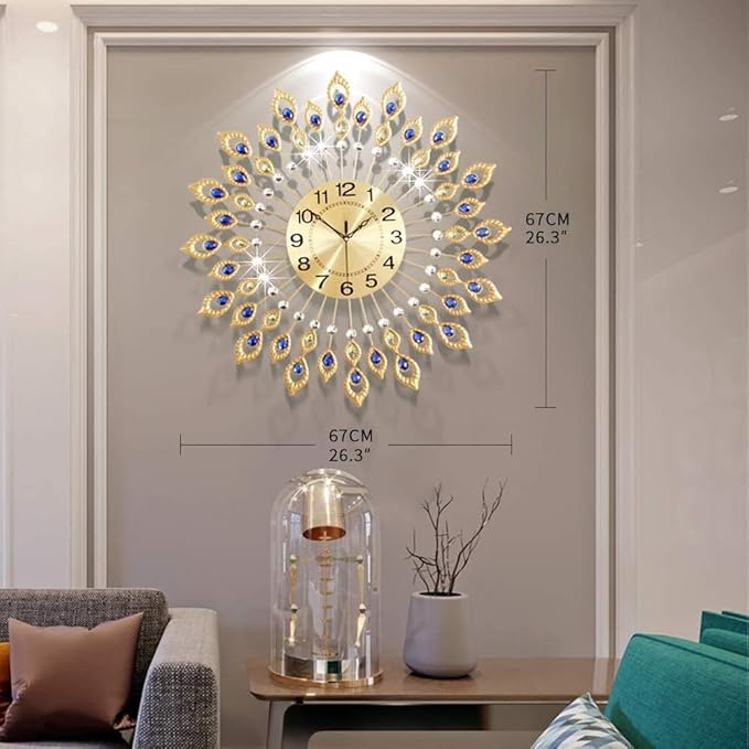 26.4 Inch Gold Large Wall Clock