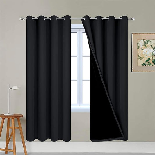 Yakamok 72 Inch Length 100% Blackout Curtains