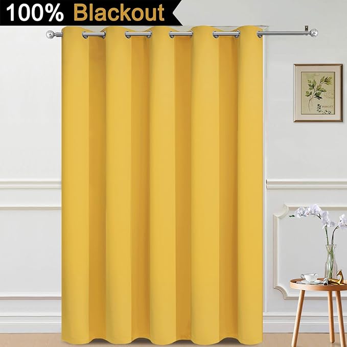 Yakamok 100% Blackout Lined Panels, Thermal Insulated Blackout Curtains