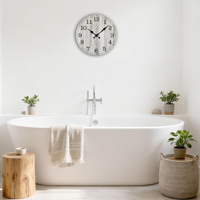 Wall Clock, Modern Wall Clocks Battery Operated, Silent Non Ticking Clock