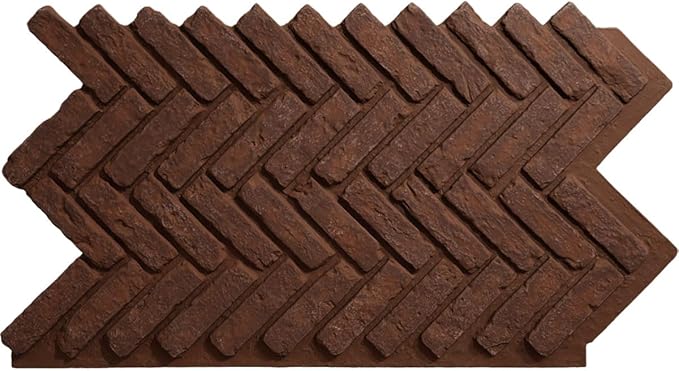 EverStone Herringbone Faux Brick Panel, 46 1/2"W x 25 1/4"H x 1"D, Pizzeria