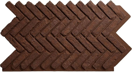 EverStone Herringbone Faux Brick Panel, 46 1/2"W x 25 1/4"H x 1"D, Pizzeria