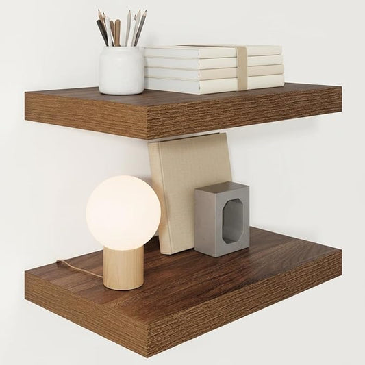 Vivelove Wide Floating Shelves for Wall 12 Inch Deep, 2 Inch Thick Shelf for