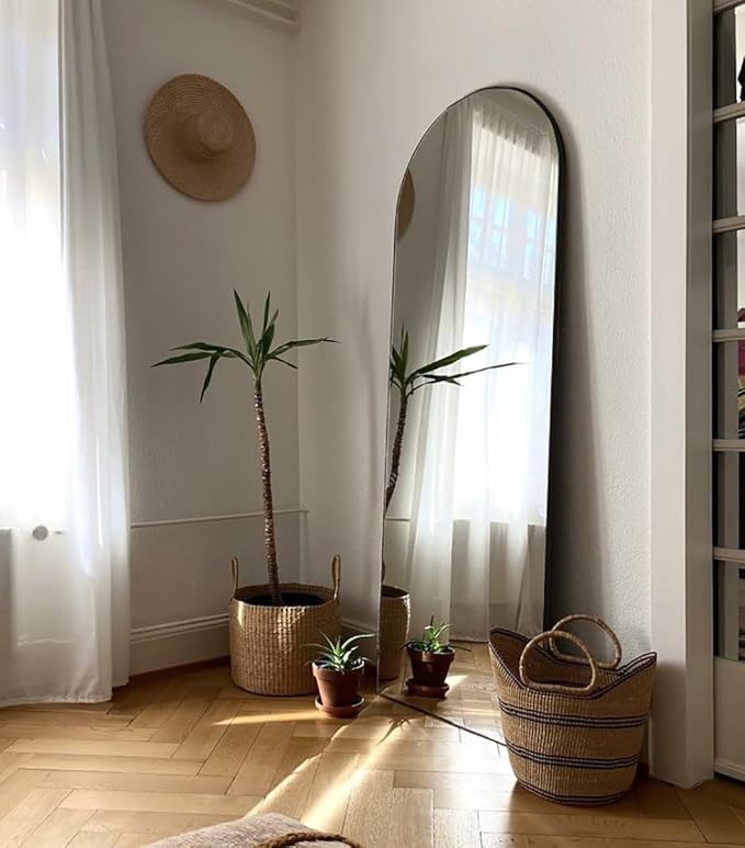 Floor Mirror, Arched Mirrors Full Length, Freestanding Mirrors, Arch Floor