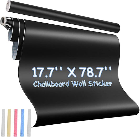 Chalkboard Wallpaper Peel and Stick, Self Adhesive Blackboard Wall Decals