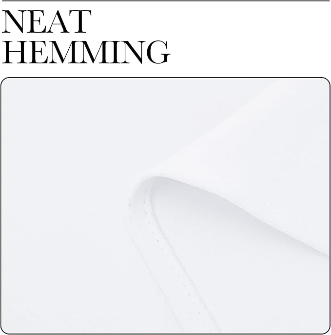 NICETOWN White Curtains, 50% Light Blocking Curtain Panels