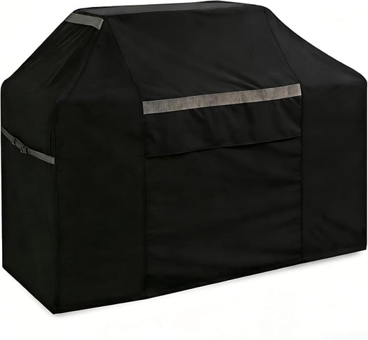 72 Inch Waterproof BBQ Grill Cover - UV Fade Resistant Heavy Duty Black Cover, Outdoor Patio Grill Cover for Weber Char-Broil Nexgrill