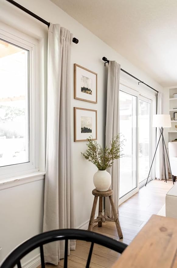 100% Blackout Shield Linen Blackout Curtains