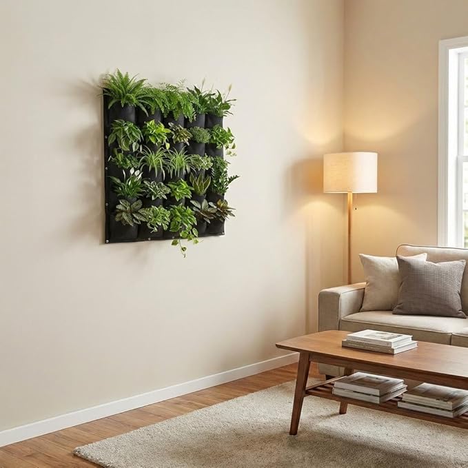 WFIST Vertical Hanging Planter Bag, Breathable Felt Wall Garden Planter