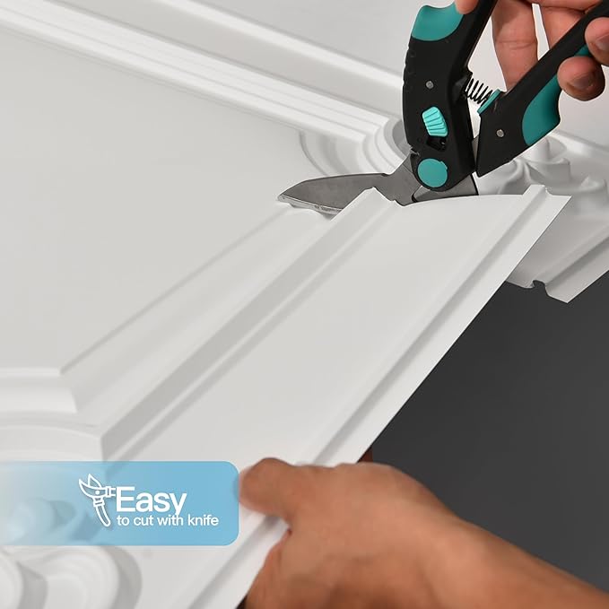 Art3d Drop Ceiling Tiles 24x24, Wainscoting Panels Glue Up 2x2, Cloud-White
