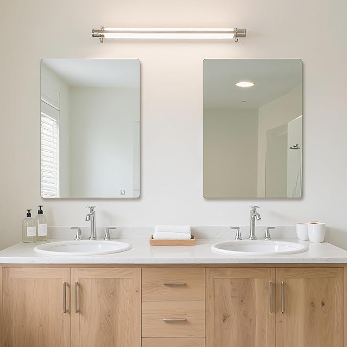 Frameless Mirror, Rectangle Bathroom Mirror