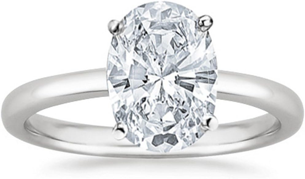 Houston Diamond District 1 to 5 Carat LAB GROWN Solitaire IGI CERTIFIED Diamond Engagement Ring (E-F Color VS2-SI1 Clarity)