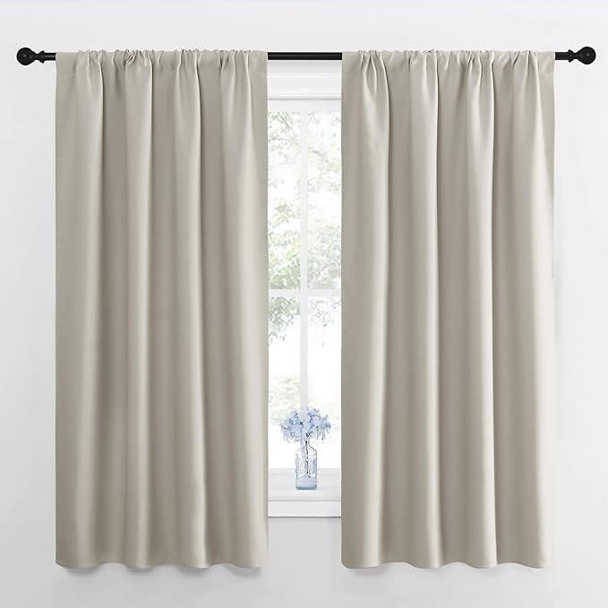 NICETOWN Blackout Curtains for Living Room, Darkening Window Curtain Panels
