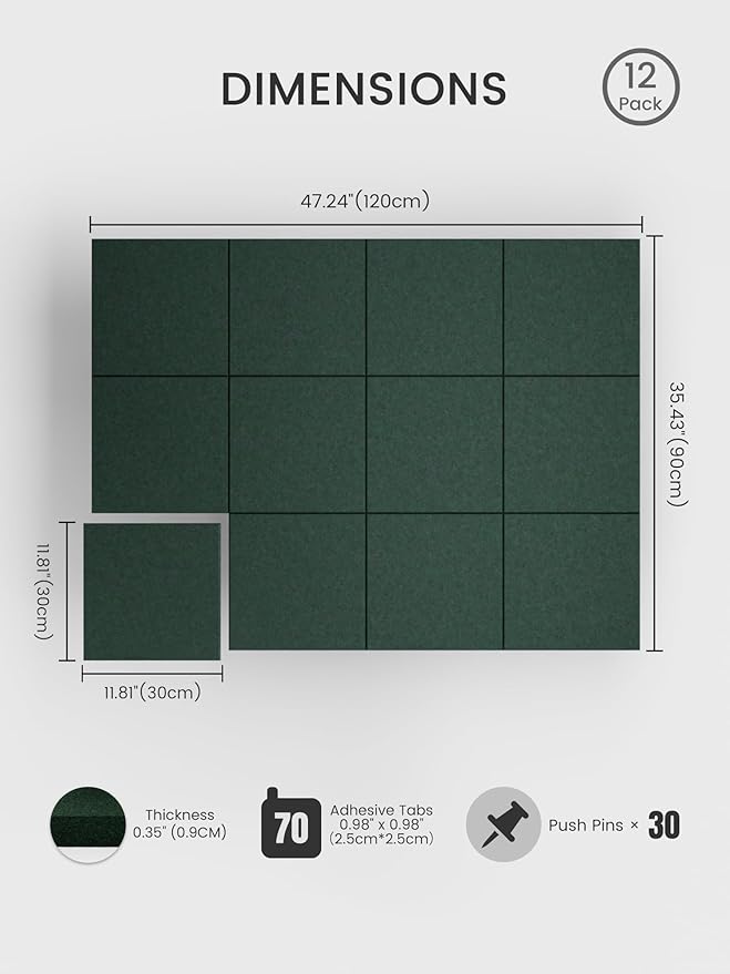 Bumusty Large Cork Board 48" x 36" Alternative