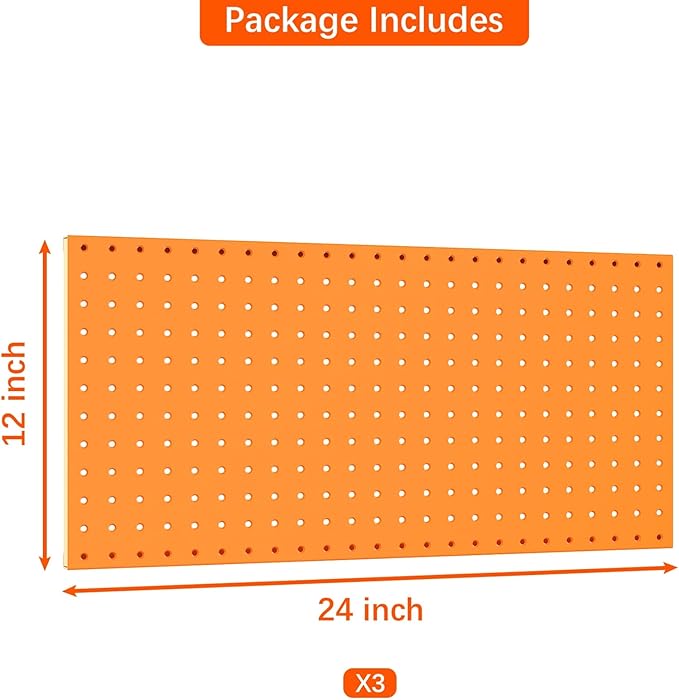 TORACK 3 PCS Metal Pegboard Panels